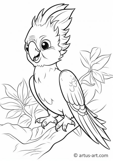 Cockatoo Coloring Page For Kids
